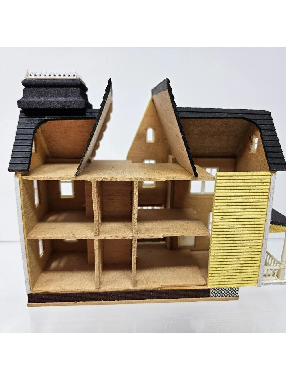 Wood Dollhouse Miniature 1:144 Scale Victorian House Vintage Millie Meter August